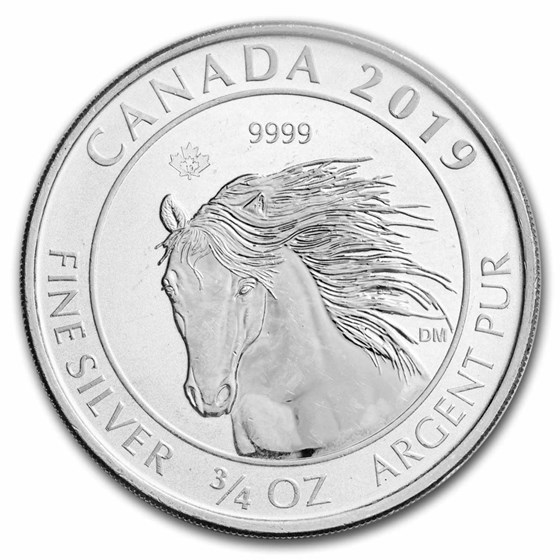2019 Canada 3/4 oz Silver Horse BU (Spotted)
