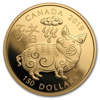 2019 Canada Gold $150 Year of the Pig Proof