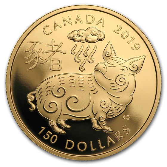 2019 Canada Gold $150 Year of the Pig Proof 2019 Canada Gold $150 Year of the Pig Proof