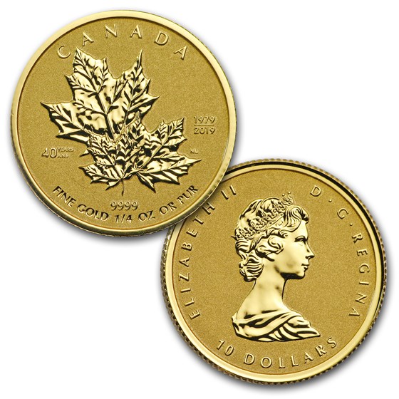 Buy 2019 Canada Gold Fractional 40th Anniv. Maple Leaf Set (1.4 oz) | APMEX