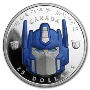 2019 Canada Silver $25 3-D Transformers™: Optimus Prime
