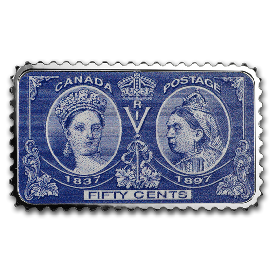 2019 Canada Silver 50-Cent Queen Victoria Jubilee Stamp Coin 2019 Canada Silver 50-Cent Queen Victoria Jubilee Stamp Coin
