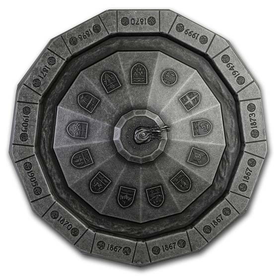 2019 Canada Silver $50 The Centennial Flame of Canada (Antiqued) 2019 Canada Silver $50 The Centennial Flame of Canada (Antiqued)