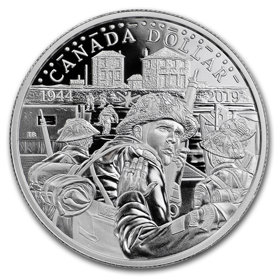 2019 Canada Silver Dollar 75th Anniversary of D-Day Proof 2019 Canada Silver Dollar 75th Anniversary of D-Day Proof