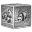 2019 China 1 kilo Antique Silver Panda Cube 150th Anniversary