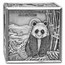 2019 China 1 kilo Antique Silver Panda Cube 150th Anniversary