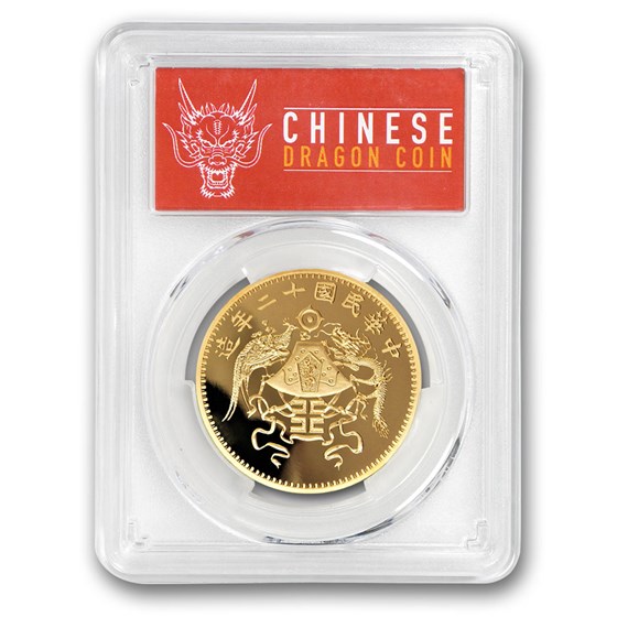 2019 China 1 oz Gold Dragon & Phoenix Dollar Restrike SP-70 PCGS 2019 China 1 oz Gold Dragon & Phoenix Dollar Restrike SP-70 PCGS