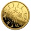 2019 China 1 oz Gold Tientsin Dragon Dollar Restrike (PU)
