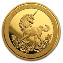2019 China 1 oz Gold Unicorn 25th Anniversary Restrike (PU)