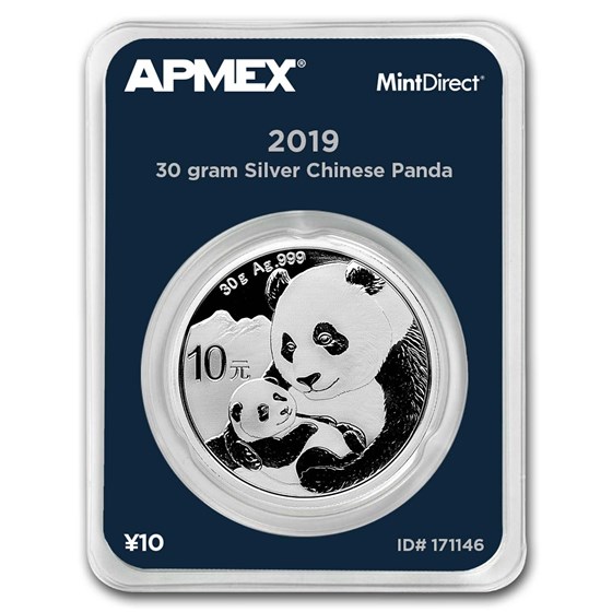 2019 China 30 gram Silver Panda (MintDirect® Single) 2019 China 30 gram Silver Panda (MintDirect® Single)
