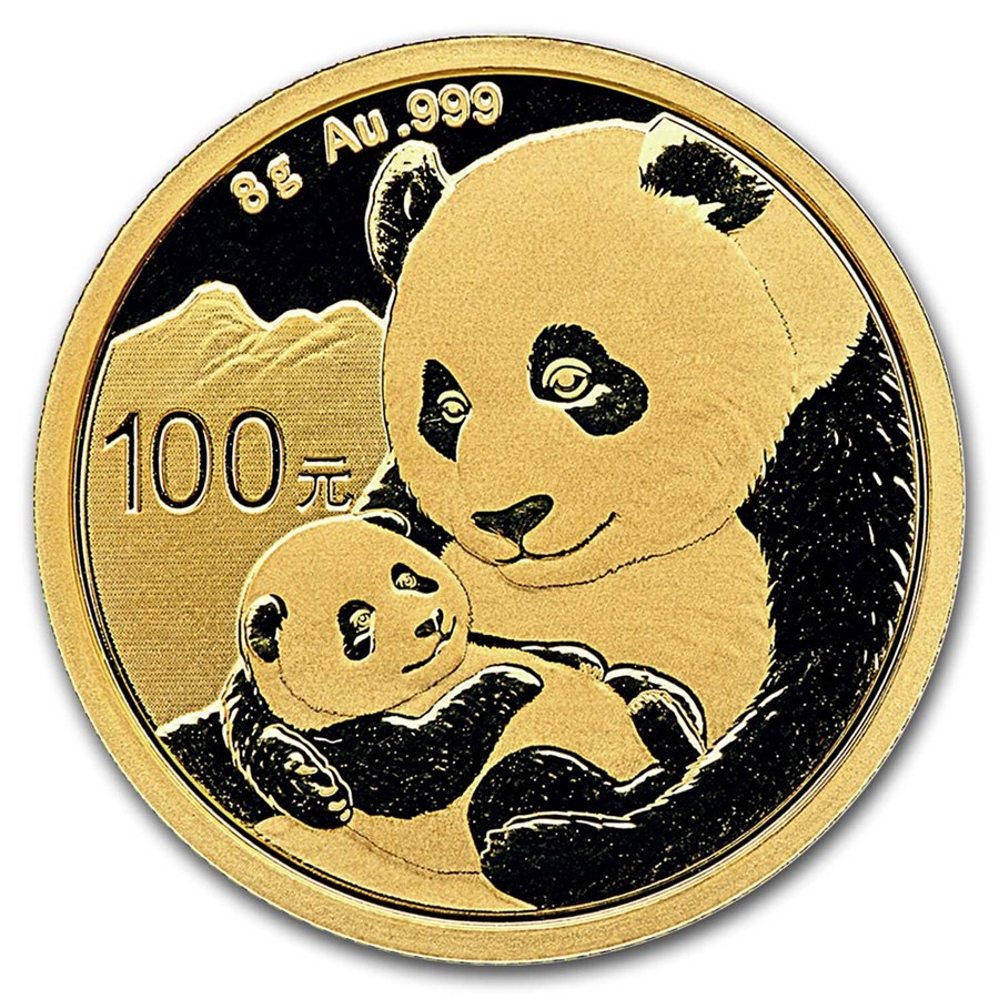 2019 China 8 gram Gold Panda BU (Sealed)