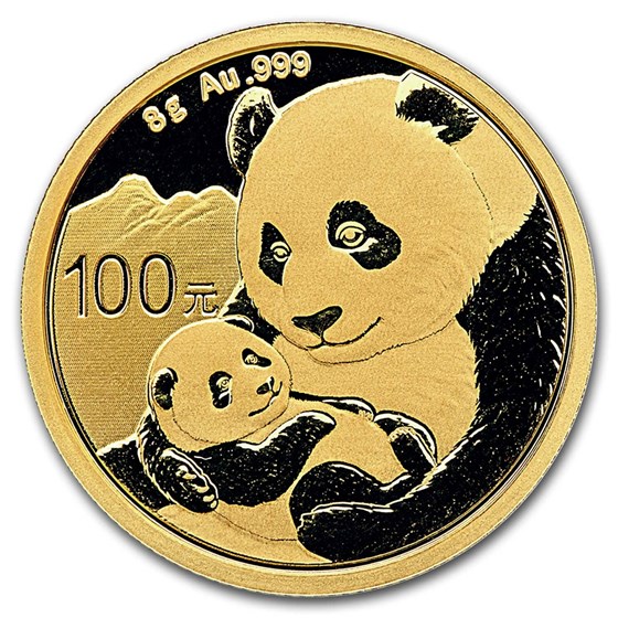 2019 China 8 gram Gold Panda BU (Sealed) 2019 China 8 gram Gold Panda BU (Sealed)