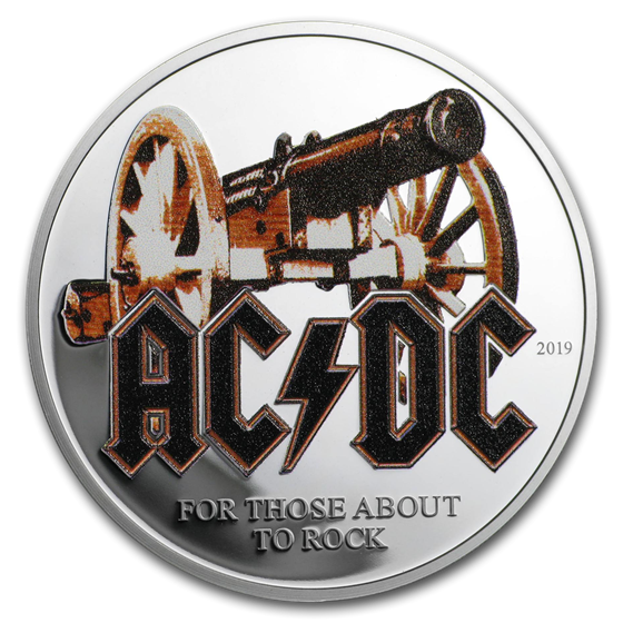 2019 Cook Islands 1/2 oz Silver AC/DC For Those About to Rock 2019 Cook Islands 1/2 oz Silver AC/DC For Those About to Rock