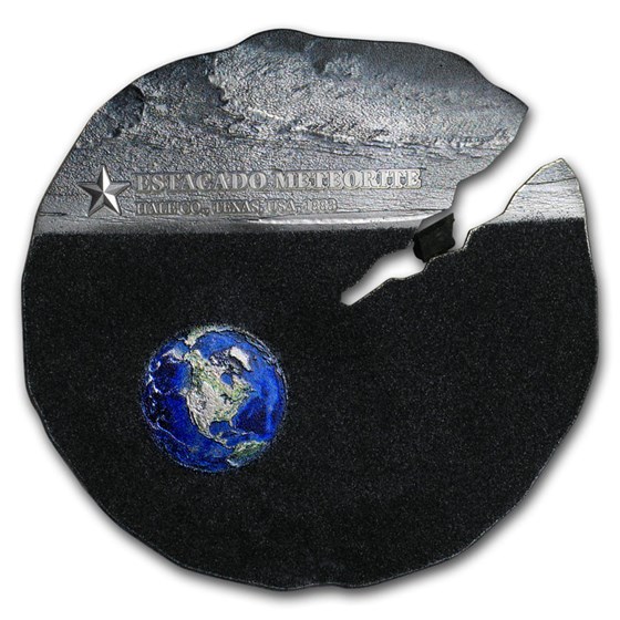 2019 Cook Islands 1/2 oz Silver Estacado Meteorite Strike 2019 Cook Islands 1/2 oz Silver Estacado Meteorite Strike