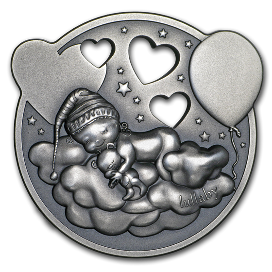 2019 Cook Islands 1 oz Antique Silver Lullaby Little Princess 2019 Cook Islands 1 oz Antique Silver Lullaby Little Princess