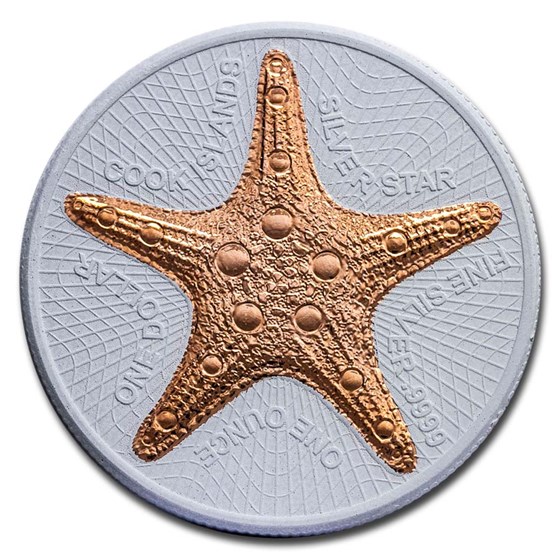 2019 Cook Islands 1 oz Silver CeCo Edition: Starfish BU 2019 Cook Islands 1 oz Silver CeCo Edition: Starfish BU