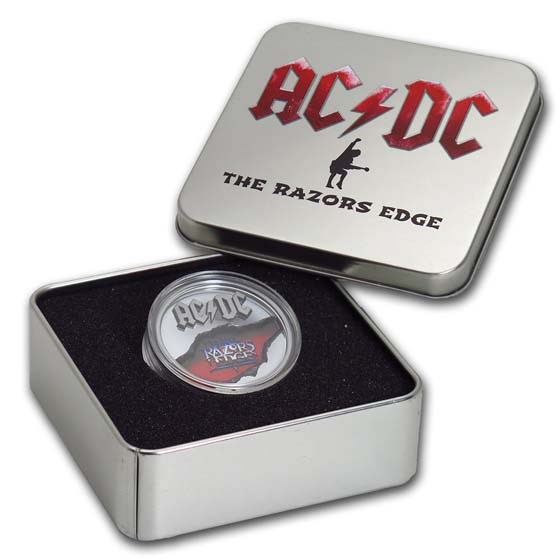Buy 2019 Cook Islands 2 oz Silver AC/DC The Razor's Edge Black Proof ...