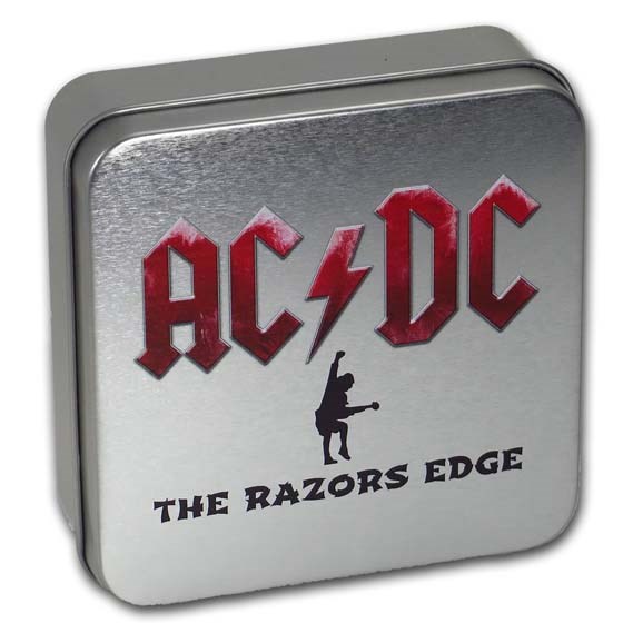 Buy 2019 Cook Islands 2 oz Silver AC/DC The Razor's Edge Black Proof ...