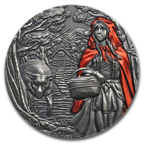 2019 Cook Islands 3 oz Silver Fairy Tales: Little Red Riding Hood 2019 Cook Islands 3 oz Silver Fairy Tales: Little Red Riding Hood