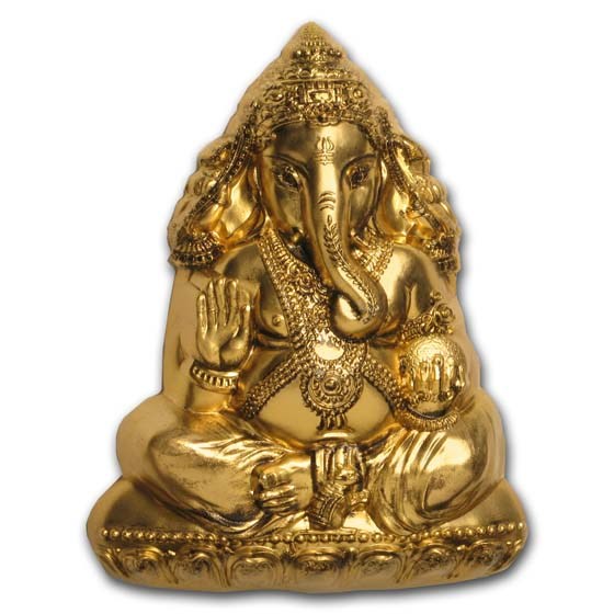 2019 Cook Islands 3 oz Silver Shaped Lord Ganesha 2019 Cook Islands 3 oz Silver Shaped Lord Ganesha