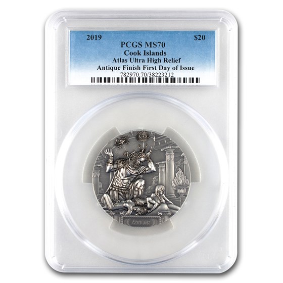 2019 Cook Islands Titan Atlas & the Hesperides MS-70 PCGS (FDI) 2019 Cook Islands Titan Atlas & the Hesperides MS-70 PCGS (FDI)