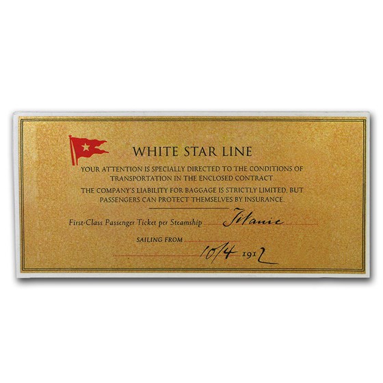 2019 Cook Islands Titanic Rose Foil Silver Note 2019 Cook Islands Titanic Rose Foil Silver Note