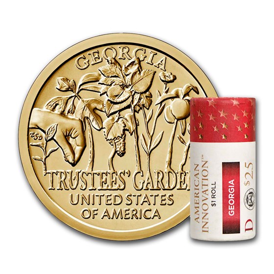 2019-D American Innovation $1 Trustees' Garden ($25 Roll) (GA) 2019-D American Innovation $1 Trustees' Garden ($25 Roll) (GA)