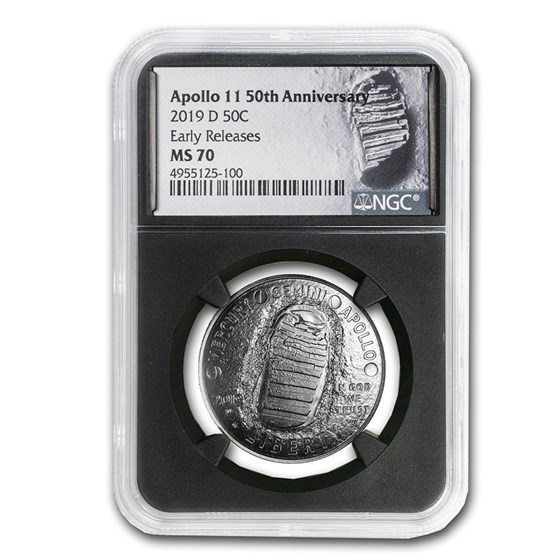 2019-D Apollo 11 50th Anniversary Half Dollar MS-70 NGC (ER) 2019-D Apollo 11 50th Anniversary Half Dollar MS-70 NGC (ER)