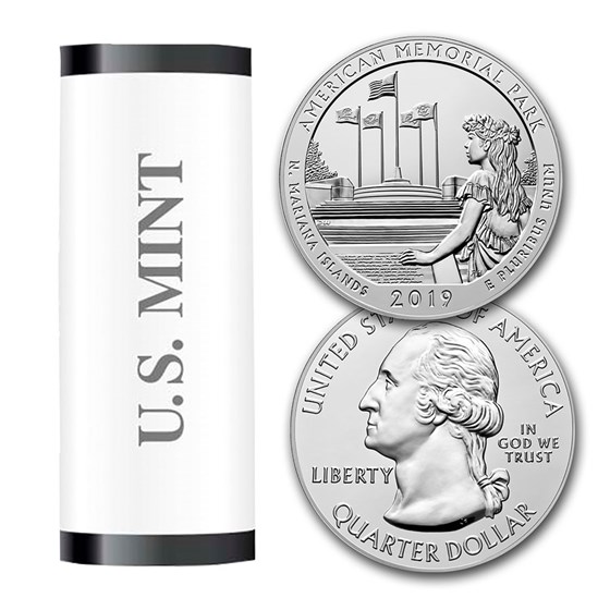 2019-D ATB Quarter American Mem. Park 40-Coin Roll BU 2019-D ATB Quarter American Mem. Park 40-Coin Roll BU
