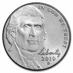 2019-D Jefferson Nickel 40-Coin Roll BU