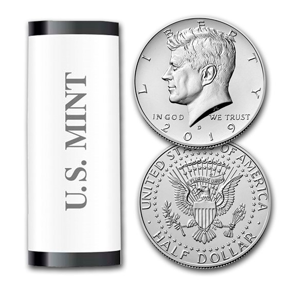 2019-D Kennedy Half Dollar 20-Coin Roll BU (Mint Wrapped) 2019-D Kennedy Half Dollar 20-Coin Roll BU (Mint Wrapped)
