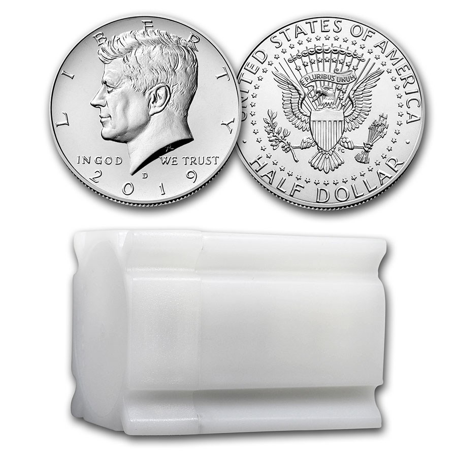 2019-D Kennedy Half Dollar 20-Coin Roll BU