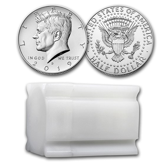 2019-D Kennedy Half Dollar 20-Coin Roll BU 2019-D Kennedy Half Dollar 20-Coin Roll BU