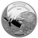 2019 Dem. Republic of Congo 1 oz Silver Predator: Bald Eagle BU