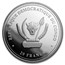2019 Democratic Republic of Congo 1 oz Silver Canis Lupus Wolf BU