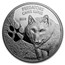 2019 Democratic Republic of Congo 1 oz Silver Canis Lupus Wolf BU