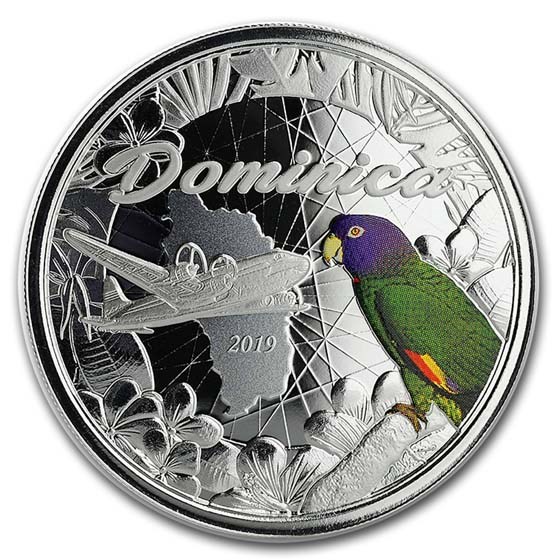 2019 Dominica 1 oz Silver Sisserou Parrot Proof (Colorized) 2019 Dominica 1 oz Silver Sisserou Parrot Proof (Colorized)