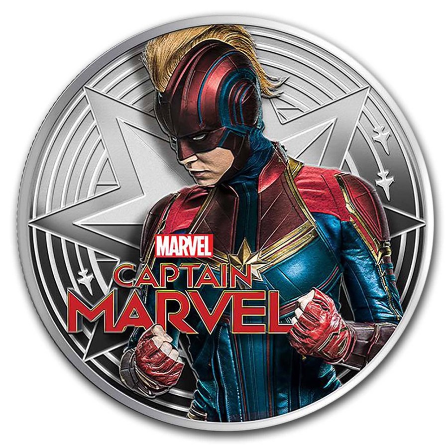 2019 Fiji 1 oz Silver Captain Marvel Proof
