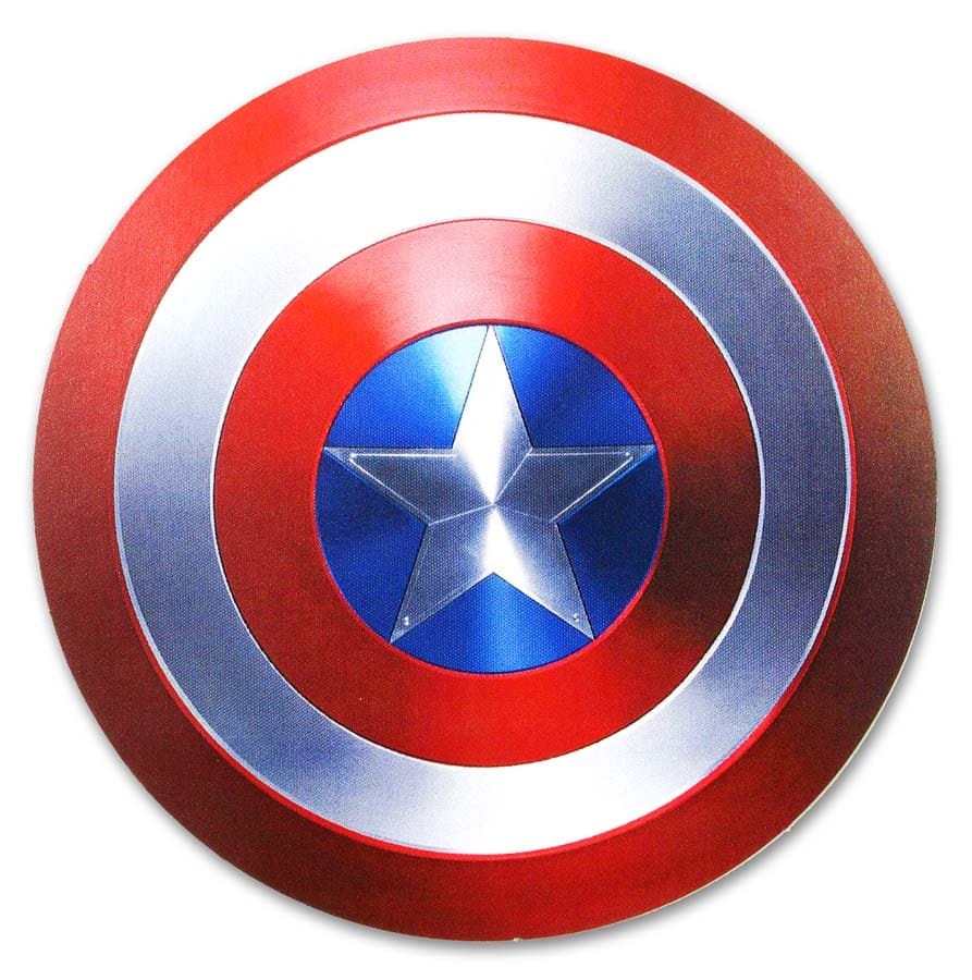 2019 Fiji 10 gram Proof Silver Domed "Captain America" Shield