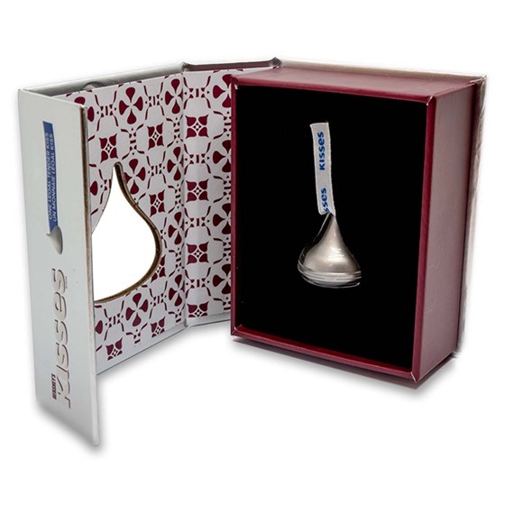 2019 Fiji Silver 125th Anniversary Hershey Kiss Coin (Antiqued) 2019 Fiji Silver 125th Anniversary Hershey Kiss Coin (Antiqued)