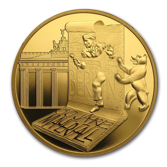 2019 France Proof Gold €50 30th Ann. Fall of the Berlin Wall 2019 France Proof Gold €50 30th Ann. Fall of the Berlin Wall
