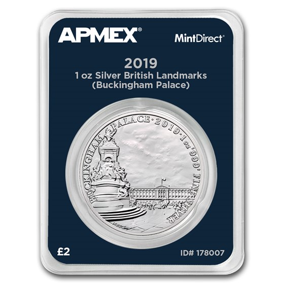 2019 GB 1 oz Silver Landmarks Buckingham Palace (MintDirect®) 2019 GB 1 oz Silver Landmarks Buckingham Palace (MintDirect®)