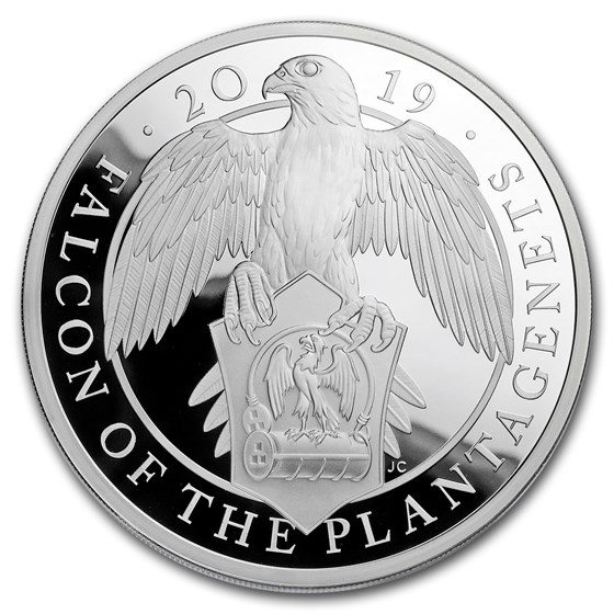 2019 GB Proof 10 oz Silver Queen's Beasts Falcon (Box & COA) 2019 GB Proof 10 oz Silver Queen's Beasts Falcon (Box & COA)