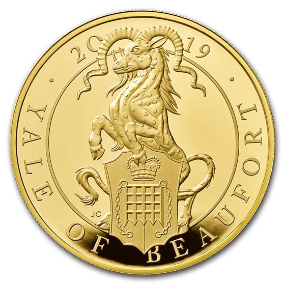 2019 GB Proof 5 oz Gold Queen's Beasts Yale (Box & COA)