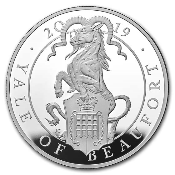 2019 GB Proof 5 oz Silver Queen's Beasts Yale (w/Box & COA) 2019 GB Proof 5 oz Silver Queen's Beasts Yale (w/Box & COA)