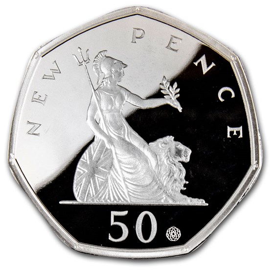 2019 GB Silver 50 pence 50 Year Anniversary Piedfort Proof 2019 GB Silver 50 pence 50 Year Anniversary Piedfort Proof