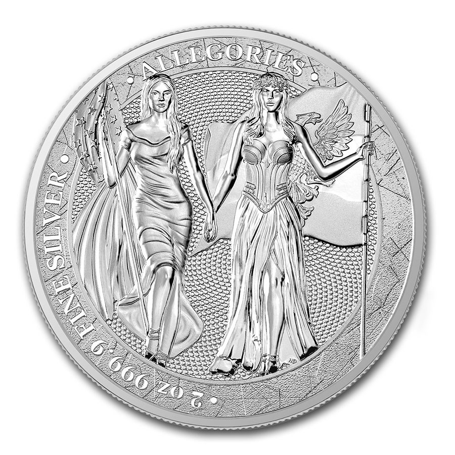 2019 Germania Allegories 2 oz Silver Round BU (Columbia)