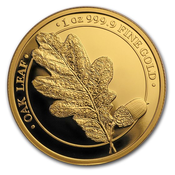 2019 Germania Gold Oak Leaf Proof Round (w/Box & COA) 2019 Germania Gold Oak Leaf Proof Round (w/Box & COA)