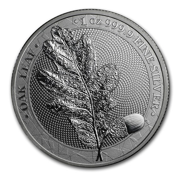 2019 Germania Silver Oak Leaf BU Round - 1 oz (No COA) 2019 Germania Silver Oak Leaf BU Round - 1 oz (No COA)