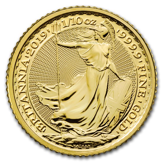 2019 Great Britain 1/10 oz Gold Britannia BU 2019 Great Britain 1/10 oz Gold Britannia BU